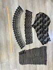 Lot Of Antique Victorian Handmade Jet Black Trims Lace Textile Remnants As Is