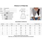 Womens Lace Flared Sleeve 3 4 Sleeve Tops V Neck Casual Loose T Shirt Blouse