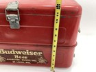 Vintage Budweiser Red Metal Cooler With Tray - Vg
