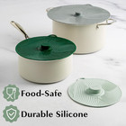 Universal Silicone Lids For Pots And Pans  Heat Safe  Reusable Suction Seal Cove