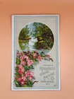 1880s Flower Household Sewing Machine Victorian Advertise Trade Card Providence