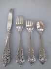 Wallace Sterling Silver Grand Grande Baroque - 4 Pc Place Setting 230 Grams