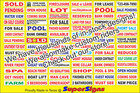 6 6 x24  Real Estate For Sale Or Lease Or Rent Or Custom Name Rider Signs 