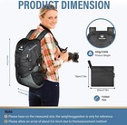 Lightweight Packable Backpack Foldable Waterproof Bag 35l Storage Black