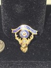 Vintage 14k Gold Bpoe Elks Past  Exalted Ruler Pin With Diamond 