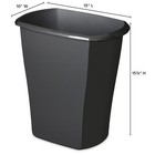 Small Bathroom Trash Can 5 5 Gallon Plastic Garbage Bucket Bin With No Lid black