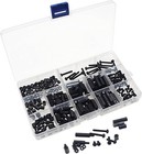 260pcs M3 Male Female Nylon Hex Spacer Standoff Screw Nut Assorted Kit  black 