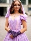 Geyoga 4 Pairs Women s Lace Gloves Fingerless Blue  Purple  Wine Red  Black