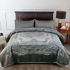 Embossed Luxury Mink Blanket Korean Fleece Plush Bed Blankets Quilt 85x95   9lbs