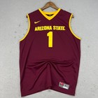 Nike Arizona State Sun Devils 1 Basketball Jersey Team Issued Ncaa Gold Mens L