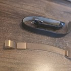 Activity Tracker Bands Fitbit Alta Or Alta Hr Black Leather Wrap   Gold Metal