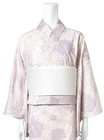 Grail Light Pink Flower Yukata   Obi Set Japanese Summer Dress Kimono F s
