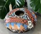 Mata Ortiz Pottery Oscar Quezada Large Seed Pot Paquime Vibrant Clay Art Mexico