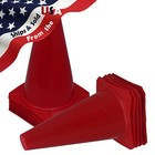 9  Inch Red Cones Sports Agility Traffic Field Road Soccer    set Of 10  Usa