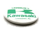 Vintage Laughlin s Kawasaki Pinback Button Lewistown Pa Motorcycle Dealer Promo