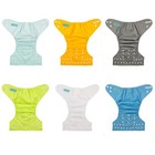 Alvababy Baby Cloth Diaper 6 Pack With 12 Inserts One Size Cloth Diaper Cover   