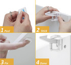  12-pack  Invisible Baby Proofing Cabinet Locks - No Drill Child Safety Drawer L