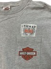 Harley Davidson 2010 Frieze O   fallon Il Men   s Pocket T-shirt Gray Size Large