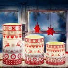 3pcs Deer Flameless Flickering Led Candles Battery Operated Remote Candles Decor