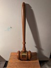 Vintage Hardwood wood wooden copper Ornate fine Judge lawyer president Gavel