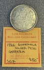 1866 Guatemala Silver Peso Carrera