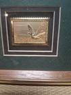 Ducks Unlimited Framed 1990 Block Of Four  5 Duck Stamps With Gold Stamp 