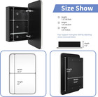 Vintage-style Bathroom Wood Black Cabinet With 16 5  x24   Brushed Nickel Metal 