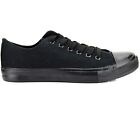 New Womens Lace Up Slip-on Shoes Low Top Canvas Sneakers Unisex Black Fashion