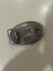 Chevrolet Bowtie Logo Oval Metal Belt Buckle  Silver Blue White