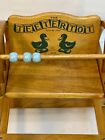 Vintage 1950s Delphos Wooden Teeter Tot Bounce Baby Rocker Blue Duck Graphics