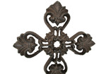 Antique-style Decorative Rustic 10  Wall Hanging Cast Iron Cross Gothic Christia