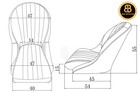 Pair Bb Vintage Classic Car Seats Low Rounded Back   Universal Runners 