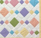 Baby Quilt Handmade Patchwork Crib Blanket Flannel Back 40  X 40  New