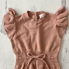 Little Looks By Lilly Coral Ruffle Sleeve Knit Romper Size 12-24 Months