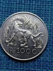          Indonesia 2000 Rupiah  1974 Km-39 Silver 0 500 Coin 071926-6