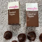 Collectors  Lot Of 2 New Old Boxes And A Dozen Vintage Even Flo Rubber Nipples  