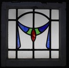 Old English Leaded Stained Glass Window Pretty Swag Design 20  X 19 75 