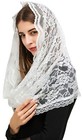  Infinity Chapel Veil Floral Latin Mass Head Covering Lace Scarf Mantilla White
