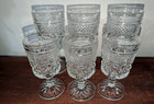 Anchor Hocking Wexford Diamond Cut Stemware 3-6 5   3-5 5    Pitcher Set Of 7