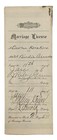Antique 1908 Marriage License Certificate Hunt County Texas Embossed Seal