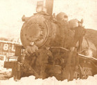 1920s Rppc Maine Central Railroad Steam Locomotive Engineers Winter Vtg Postcard