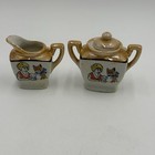 Little Orphan Annie Childs Vintage Porcelain Tea Set Lusterware Incomplete