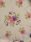 5 Antique Hand-painted Floral Porcelain Plates With Mint Green Border  6 Inch