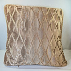 Croscill Decorative Pillow Gold Tight Gathered Rope Trim Geometric Pattern-2