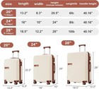 Merax Luggage Sets 3 Piece tsa Lock Light Weight Hardside Expandable