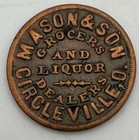 1863 Civil War Token Store Card Mason   Son Grocers Circleville Fuld-168c-5a R-9