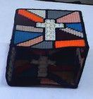 Plastic Canvas Kleenex Box Cover Stained Glass Cross New