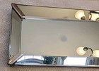Vintage 1950 s Rectangular Mirrored Vanity Tray W metal Accent   Perfume Jewelry