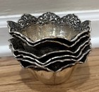 800 Solid Silver Set Of 6 Decorative Vintage Handchased Bowls 18 6 Ounces Look  