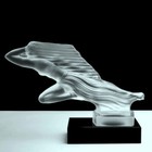 French Art Deco Glass Car Mascot   Lady In The Wind   Sculpture 1930  H hoffmann
